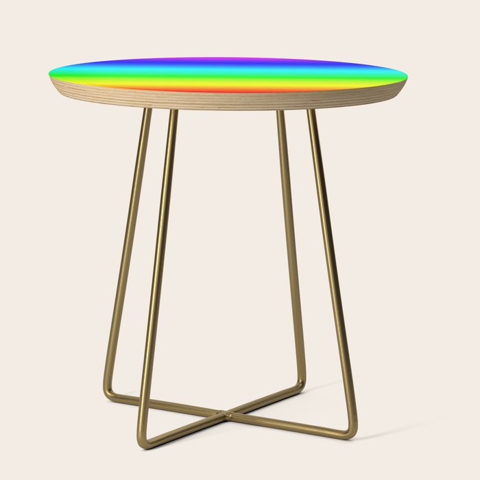 Modern Bright Rainbow Colors Ombre Side Table Gallery Image 1