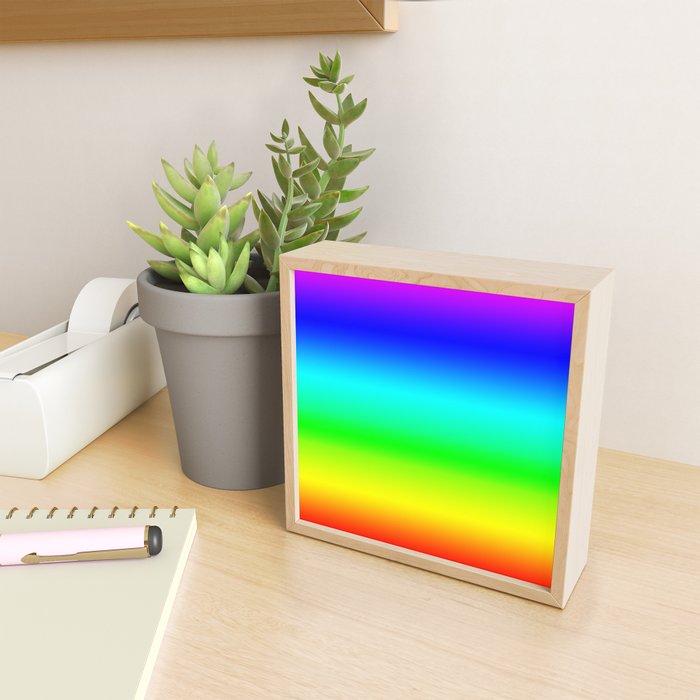 Modern Bright Rainbow Colors Ombre Mini Art Print Gallery Image 2