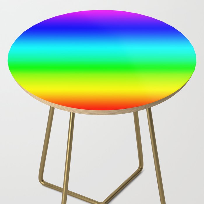 Modern Bright Rainbow Colors Ombre Side Table Gallery Image 2