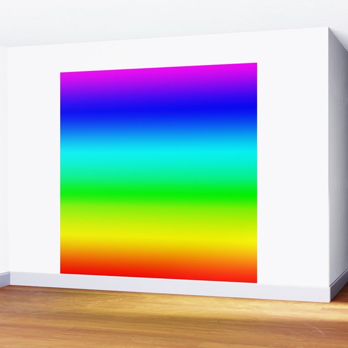 Modern Bright Rainbow Colors Ombre Wall Mural Gallery Image 2