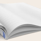 Fish Stripes - Mid Century Modern Pattern in Light Blue and White Notebook Gallery Image 2