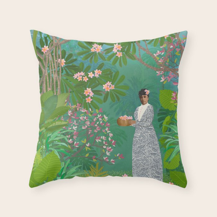Queen LiliÊ»uokalani Peaceful Moments Throw Pillow Gallery Image 6
