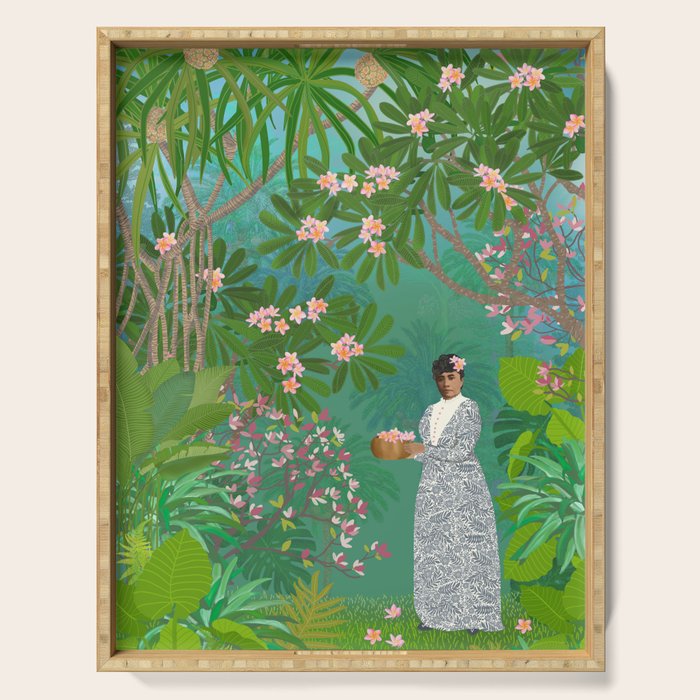 Queen LiliÊ»uokalani Peaceful Moments Serving Tray Gallery Image 1