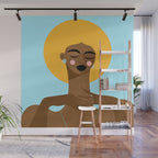 Dreaming in Color - Abstract Black Woman Illustration Wall Mural Gallery Image 1