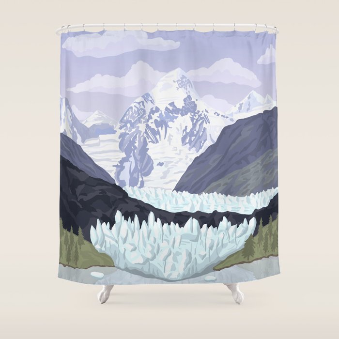 Glacier Bay National Park, Alaska, USA / Anchorage, Denali, Katmai, Kenai Fjords Shower Curtain Gallery Image 1