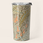 Woodland soil Morris style caramel Travel Mug Gallery Image 2