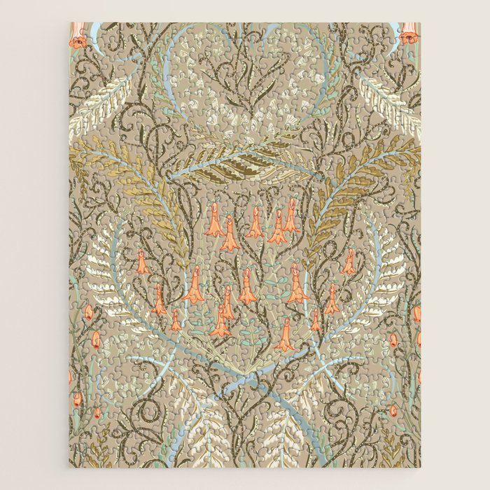 Woodland soil Morris style caramel Jigsaw Puzzle Gallery Image 1