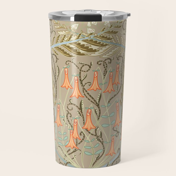 Woodland soil Morris style caramel Travel Mug Gallery Image 1