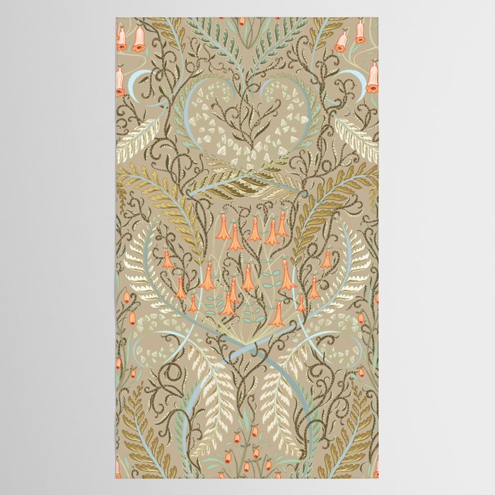 Woodland soil Morris style caramel Tablecloth Gallery Image 2