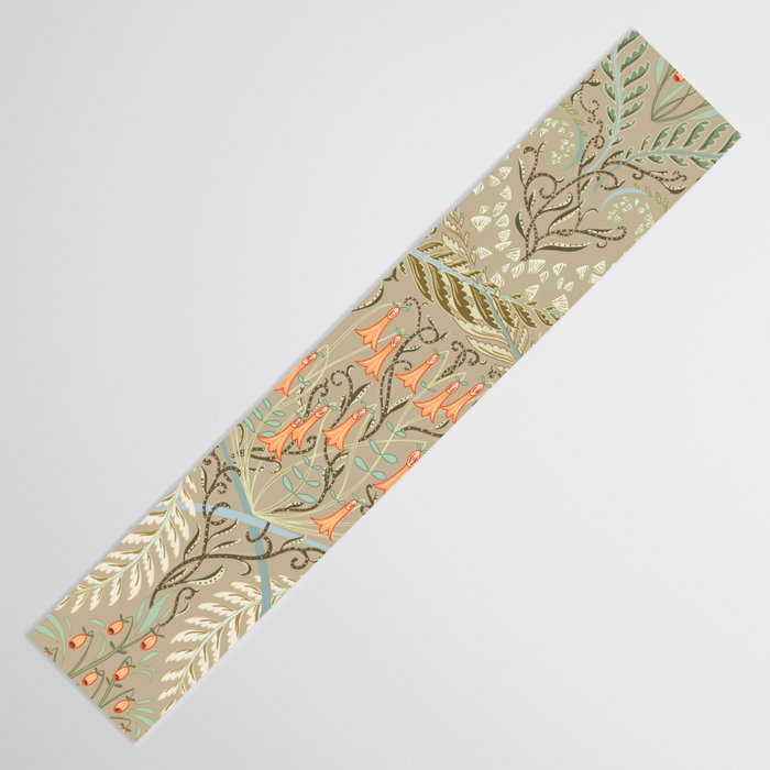 Woodland soil Morris style caramel Table Runner Gallery Image 3