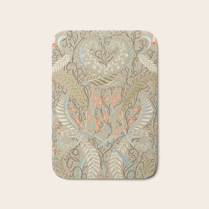 Woodland soil Morris style caramel Bath Mat Gallery Image 1
