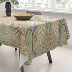 Woodland soil Morris style caramel Tablecloth Gallery Image 3