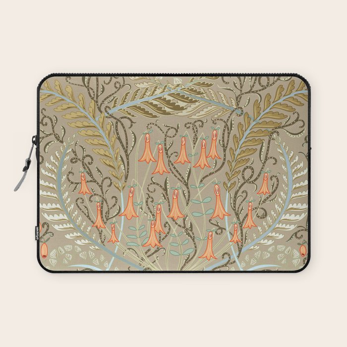 Woodland soil Morris style caramel Laptop Sleeve Gallery Image 1