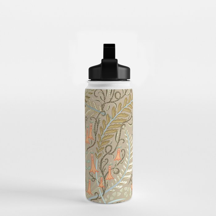 Woodland soil Morris style caramel Water Bottle Gallery Image 2