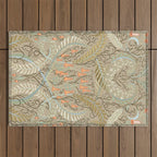 Woodland soil Morris style caramel Outdoor Rug Gallery Image 1