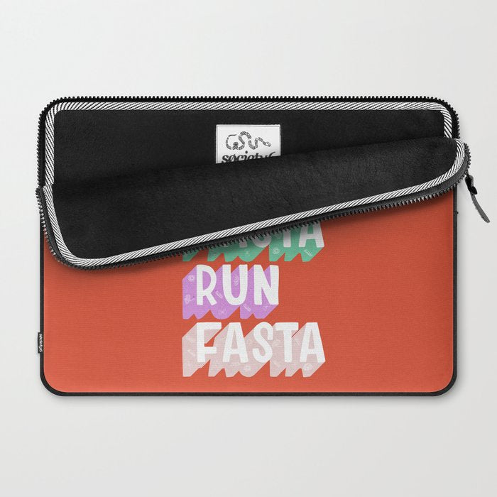EAT PASTA RUN FASTA Laptop Sleeve Gallery Image 2
