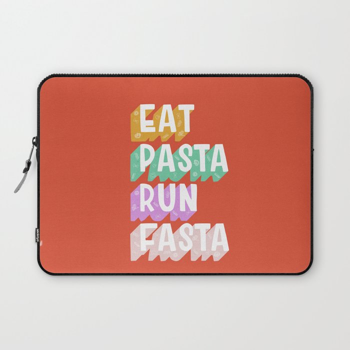EAT PASTA RUN FASTA Laptop Sleeve Gallery Image 1