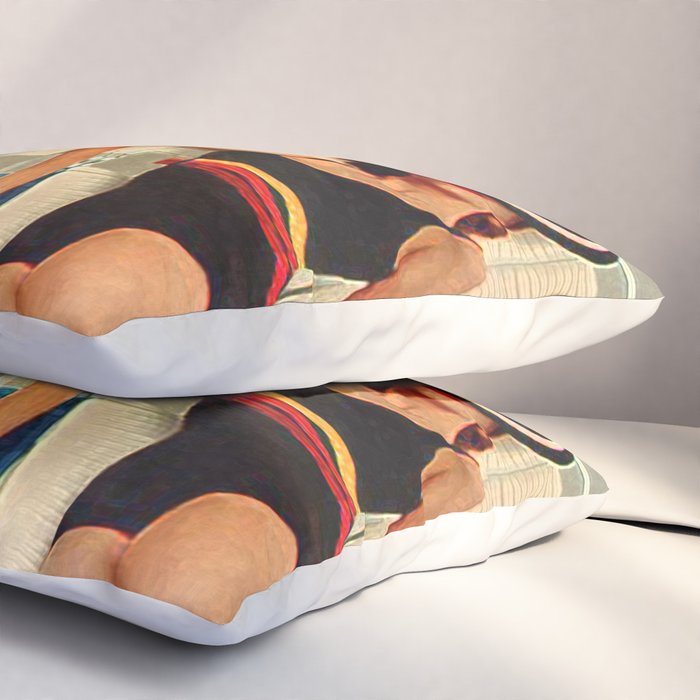 Retro Sunbathers Pillow Sham Gallery Image 3