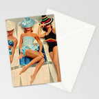 Retro Sunbathers Stationery Card Gallery Image 2