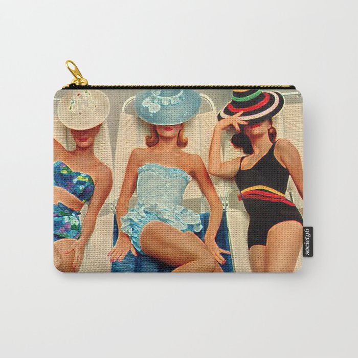 Retro Sunbathers Carry All Pouch Gallery Image 1