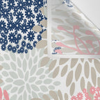 Floral Mixed Blooms, Blush Pink, Navy Blue, Gray, Beige Wall Tapestry Gallery Image 3