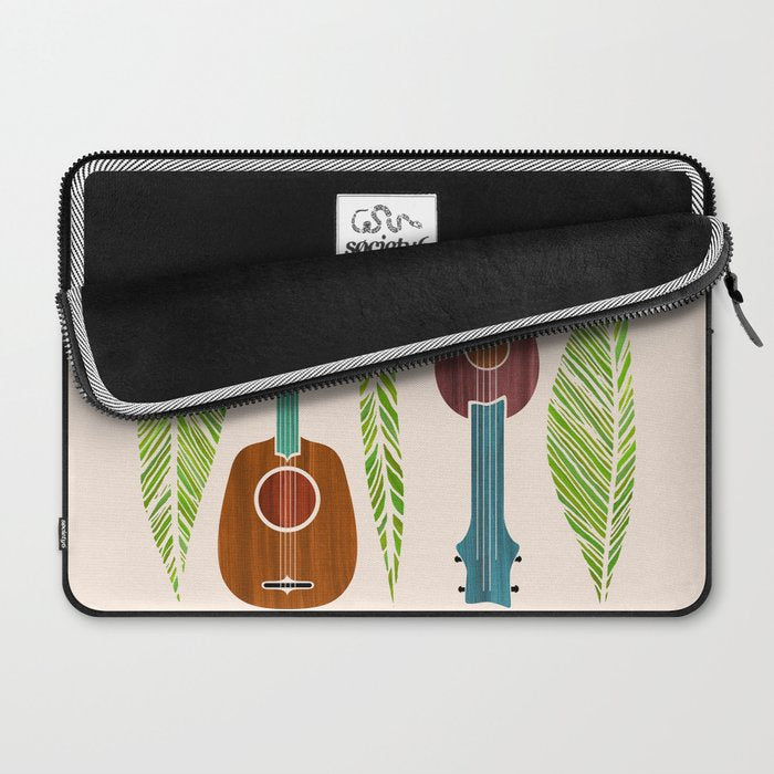 Island Life Ukuleles and Palms Laptop Sleeve Gallery Image 2