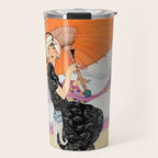 Vintage Magazine Cover - Motherhood on a Windy Beach Travel Mug Gallery Image 1