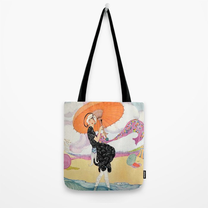 Vintage Magazine Cover - Motherhood on a Windy Beach Tote Bag Gallery Image 2