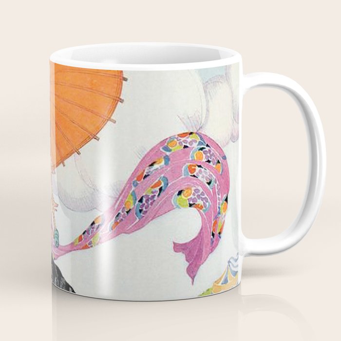 Vintage Magazine Cover - Motherhood on a Windy Beach Coffee Mug Gallery Image 1