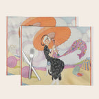 Vintage Magazine Cover - Motherhood on a Windy Beach Placemat Gallery Image 1