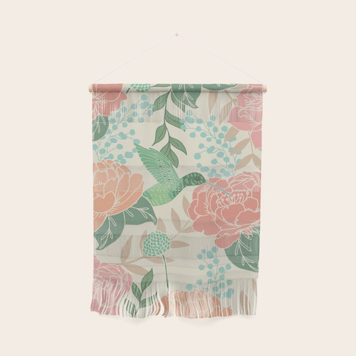 Victorian Garden with Hummingbird Wall Hanging Gallery Image 1