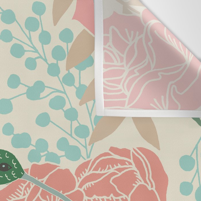 Victorian Garden with Hummingbird Wall Tapestry Gallery Image 3