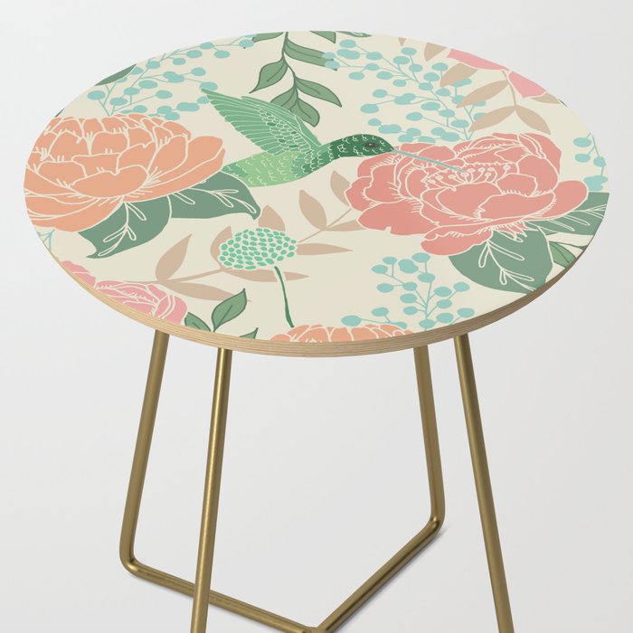 Victorian Garden with Hummingbird Side Table Gallery Image 2