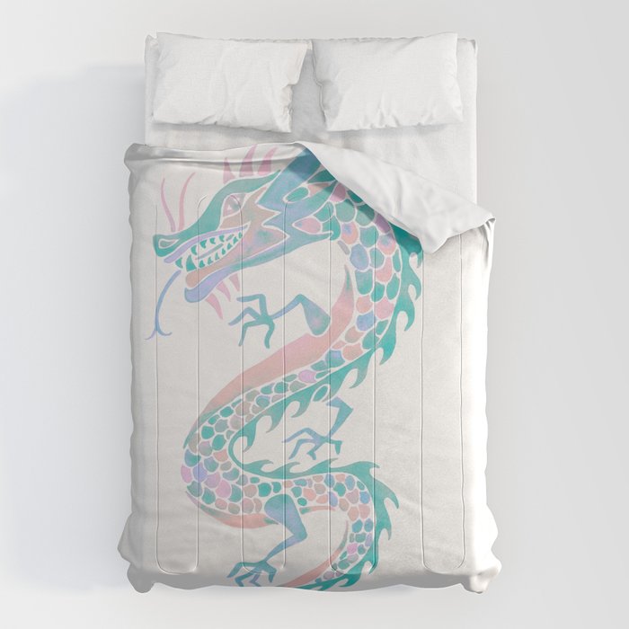 Chinese Dragon â 90s Pastel Palette Comforter Gallery Image 6