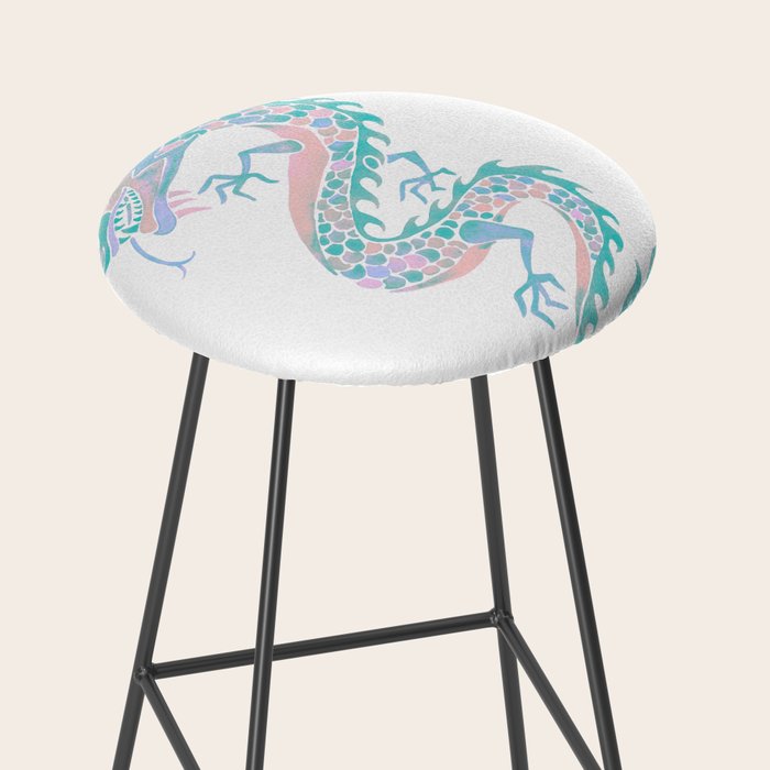 Chinese Dragon â 90s Pastel Palette Stool Gallery Image 2