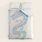 Chinese Dragon â 90s Pastel Palette Duvet Cover Gallery Image 6