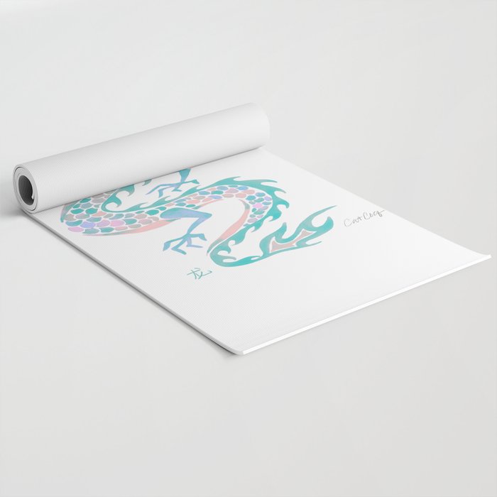 Chinese Dragon â 90s Pastel Palette Yoga Mat Gallery Image 2