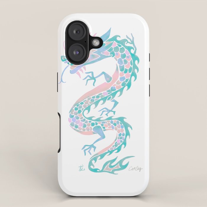 Chinese Dragon â 90s Pastel Palette iPhone Case Gallery Image 1