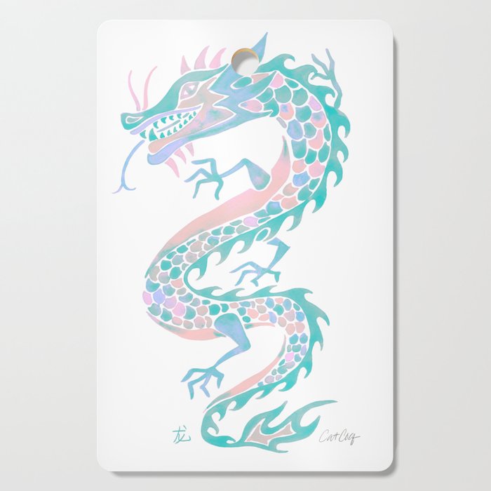 Chinese Dragon â 90s Pastel Palette Cutting Board Gallery Image 1
