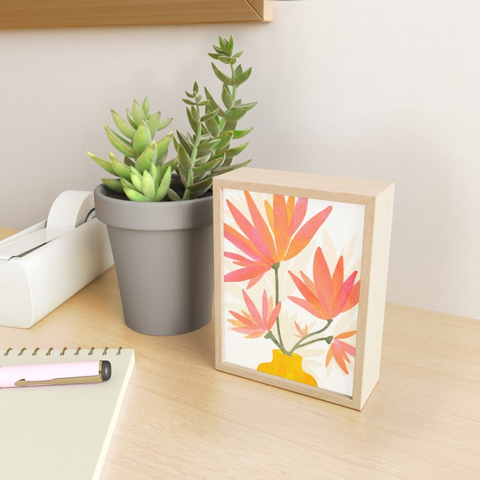 Bright Blooms Floral Painting Mini Art Print Gallery Image 2
