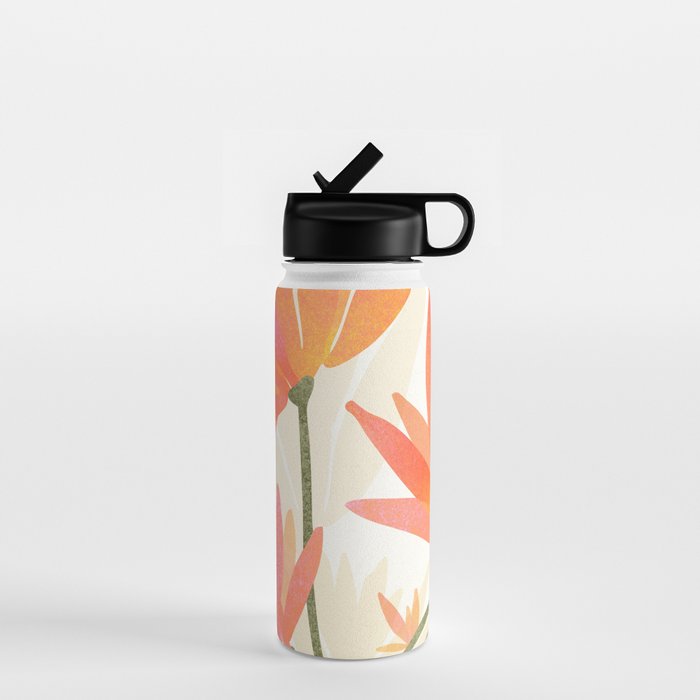 Bright Blooms Floral Painting Water Bottle Gallery Image 1