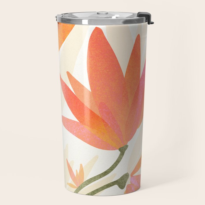 Bright Blooms Floral Painting Travel Mug Gallery Image 2