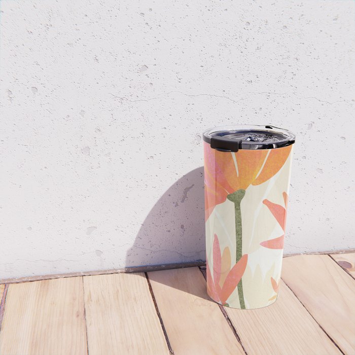Bright Blooms Floral Painting Travel Mug Gallery Image 4