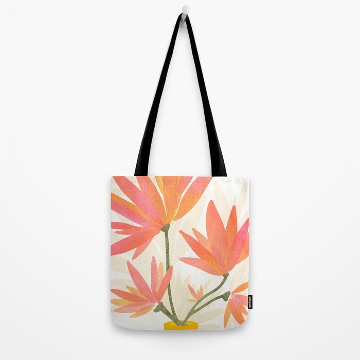 Bright Blooms Floral Painting Tote Bag Gallery Image 2