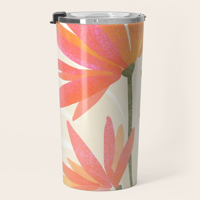 Bright Blooms Floral Painting Travel Mug Gallery Image 3