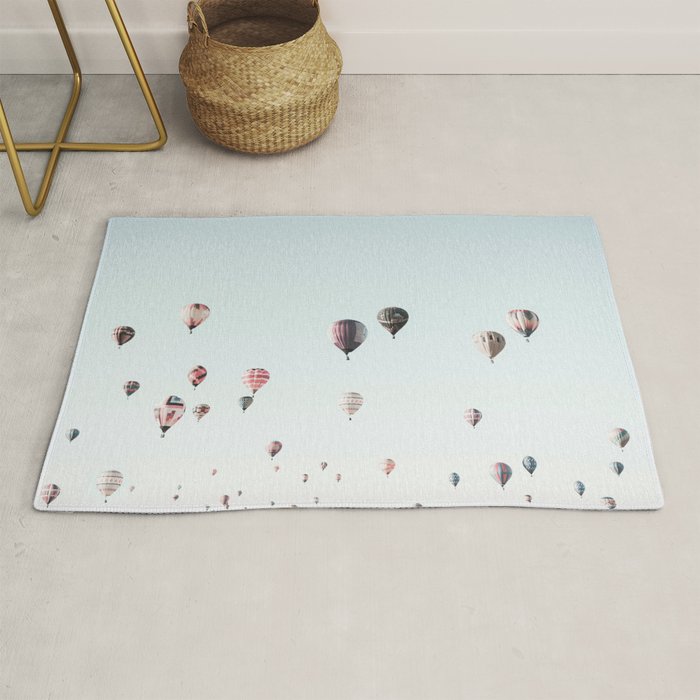 Hot Air Balloons Blue Sky Rug Gallery Image 1
