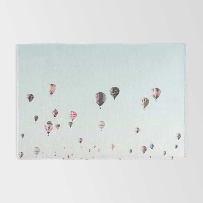 Hot Air Balloons Blue Sky Rug Gallery Image 2