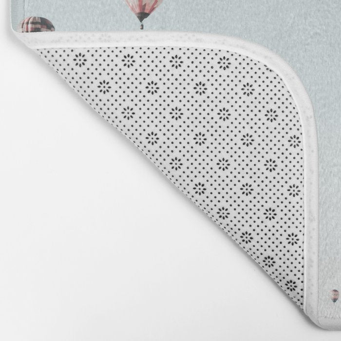 Hot Air Balloons Blue Sky Bath Mat Gallery Image 2