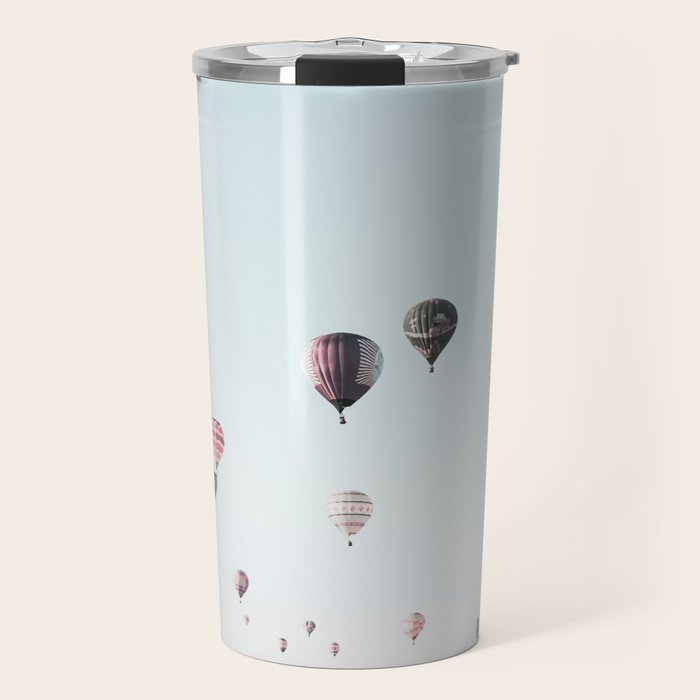 Hot Air Balloons Blue Sky Travel Mug Gallery Image 1