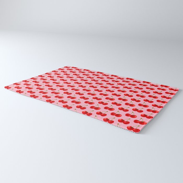 Y2K Cherries - Pink Pattern Large Rug Gallery Image 3